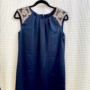 Tory Burch Navy Embellished Dress
